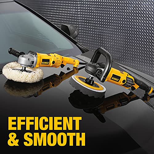 DEWALT Buffer/Polisher, Variable Speed, Soft Start, 7-Inch/9-Inch (DWP849X) , Yellow