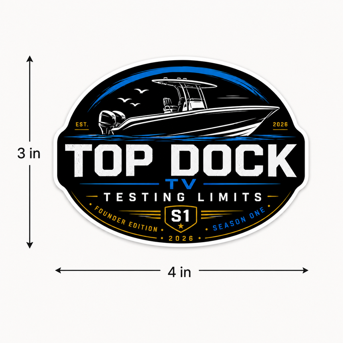 Top Dock TV Season 1 Testing Limits Vinyl Sticker