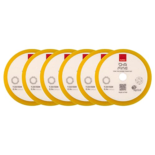 RUPES 150 mm (6 inch) Fine Finishing Foam Pad D-A Fine (6-pack)